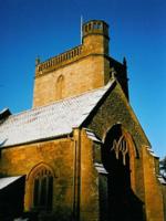 St. Michael's Church covered in snow